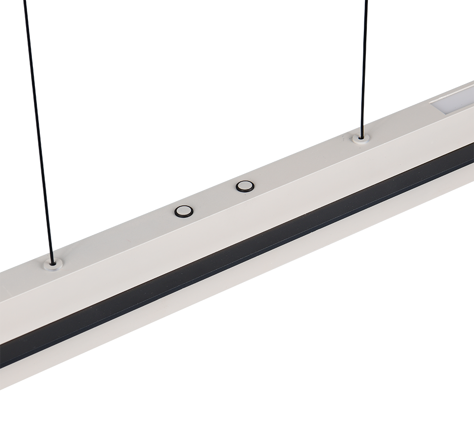 Lampada a sospensione LED, metallo, grigio caldo, L 95 cm, Emerson