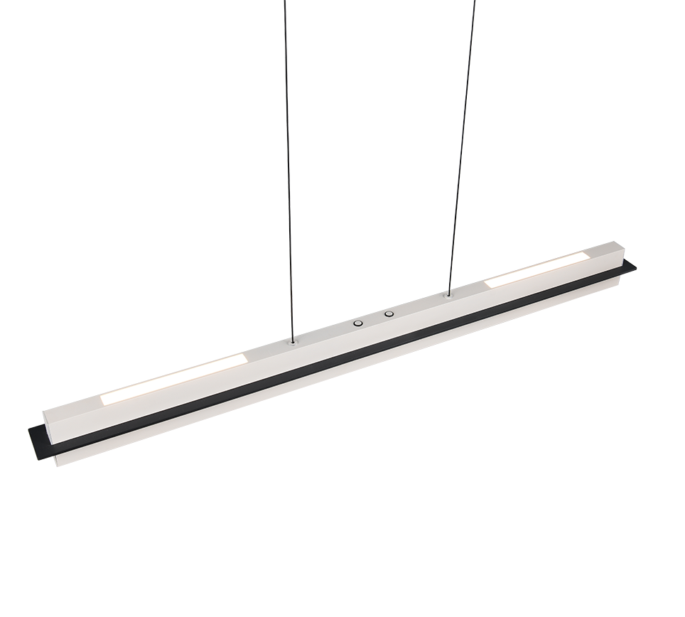 Lampada a sospensione LED, metallo, grigio caldo, L 95 cm, Emerson