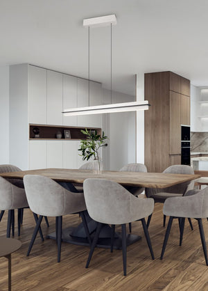 Lampada a sospensione LED, metallo, grigio caldo, L 95 cm, Emerson