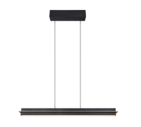 Lampada a sospensione LED, metallo, nero e oro, L 95 cm, Emerson