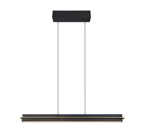 Lampada a sospensione LED, metallo, nero e oro, L 95 cm, Emerson