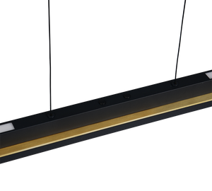 Lampada a sospensione LED, metallo, nero e oro, L 95 cm, Emerson