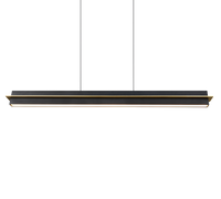 Lampada a sospensione LED, metallo, nero e oro, L 95 cm, Emerson