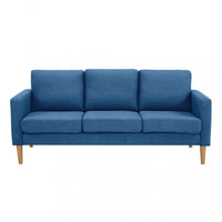 Divano 3 Posti Ramsey 180x73x82 h cm in Tessuto Blu