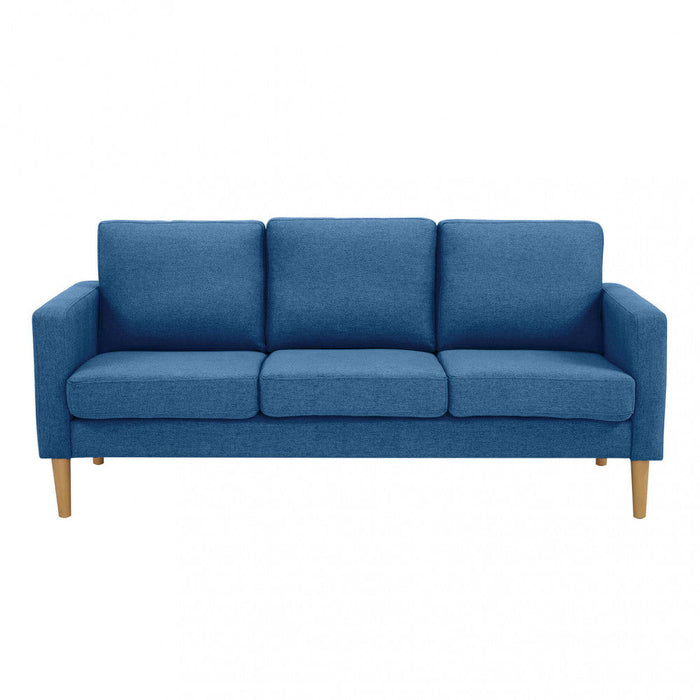 Divano 3 Posti Ramsey 180x73x82 h cm in Tessuto Blu