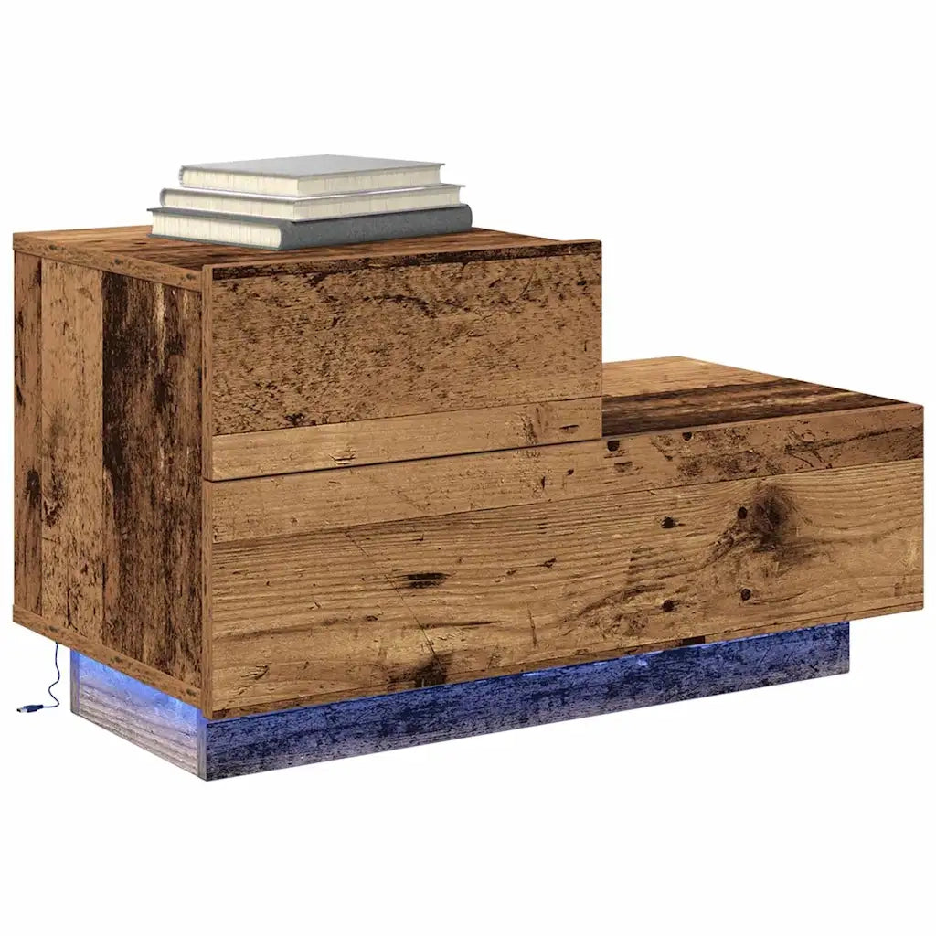Comodino | Armadio da Notte | Mobiletto da notte con cassetto Legno vecchio 70 x 36 x 40,5 cm