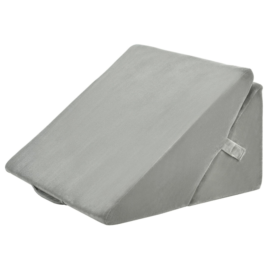 Cuscino memory a cuneo inclinato regolabile, Cuscino ortopedico con supporto rialzato 58x50,5x36cm Grigio