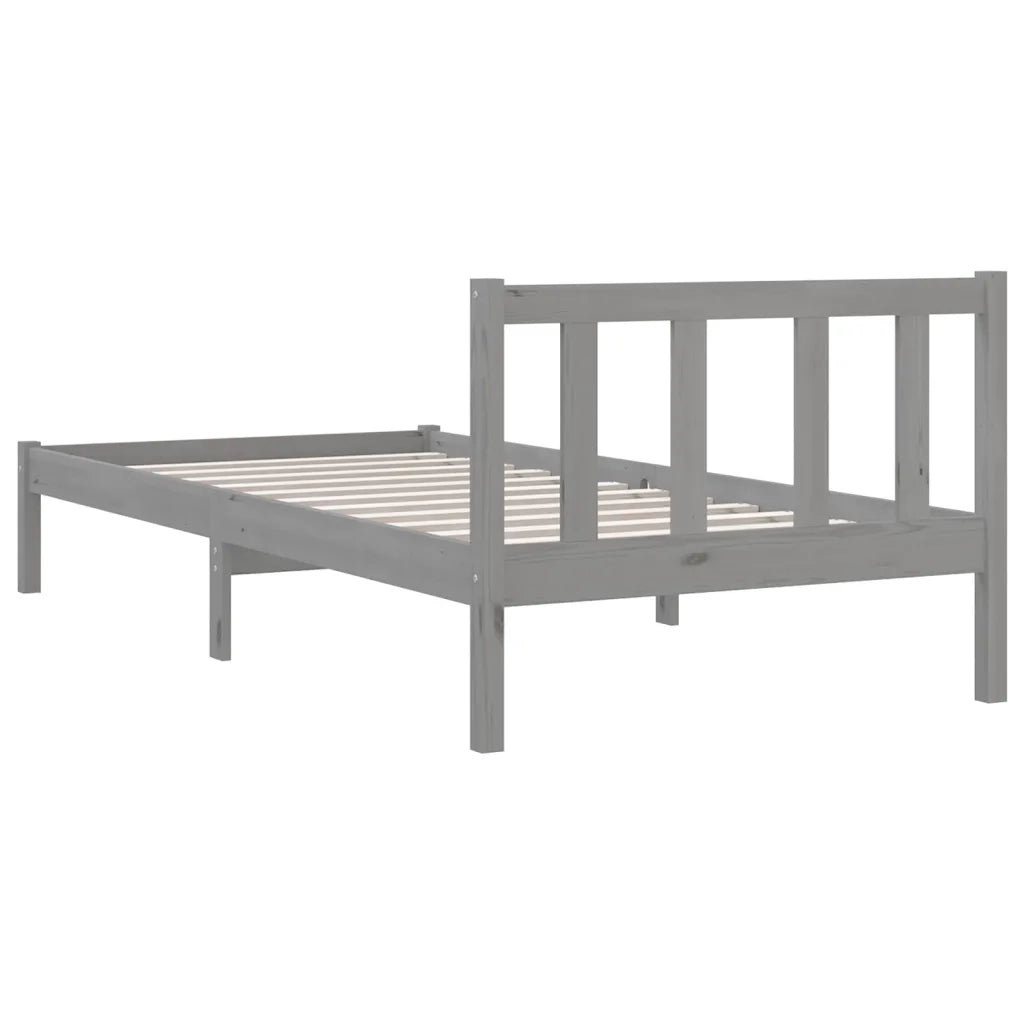Giroletto Grigio in Legno Massello di Pino 90x200 cm