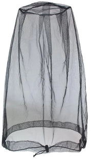 Net di protezione per capo bifacciale, maschera anti-zanzare per campeggio, escursioni in giungla, arrampicata - nero - 44*50CM
