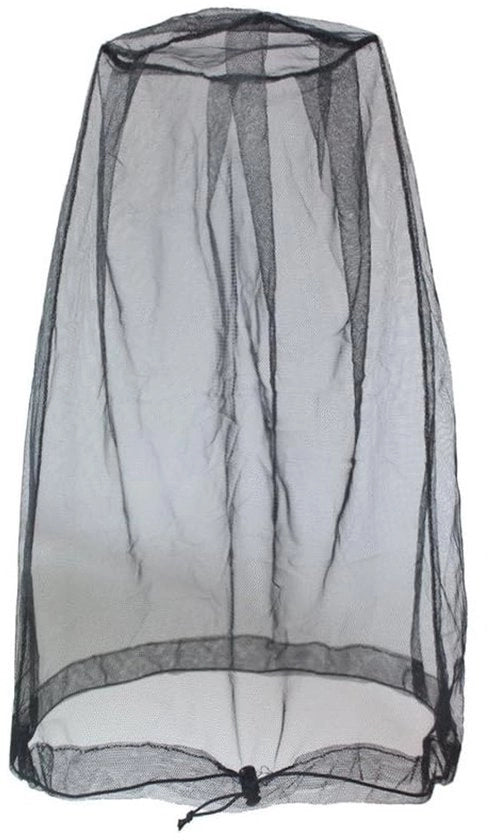 Net di protezione per capo bifacciale, maschera anti-zanzare per campeggio, escursioni in giungla, arrampicata - nero - 44*50CM