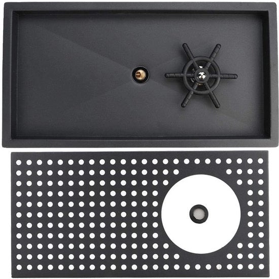 Pulitore Automatico per Vaschette - Acciaio Inossidabile - Facile da Installare - Per Bar/Ristorante/Caffè - 16,7"x8,9"x3 - Vaschetta per Acqua Calda