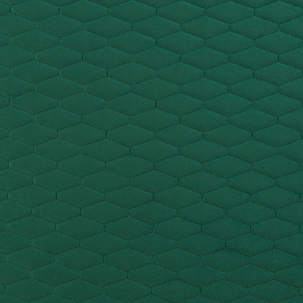 Letto 180 x 200 cm Tessuto verde Struttura imbottita a nido d'ape trapuntato