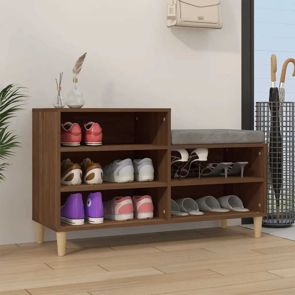 Scarpiera | Mobile per scarpe Rovere Marrone 102x36x60 cm in Legno Multistrato