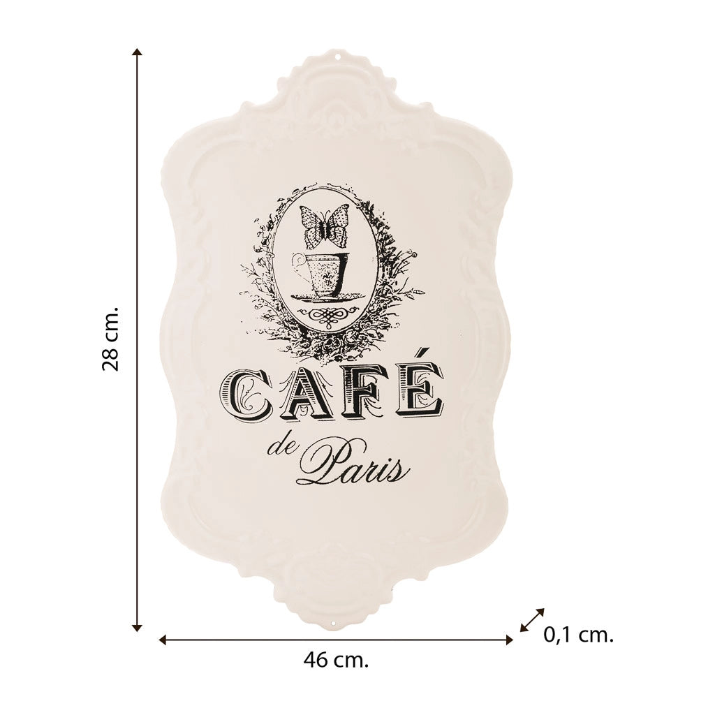 Piatto decorativo in metallo 46x28x1h