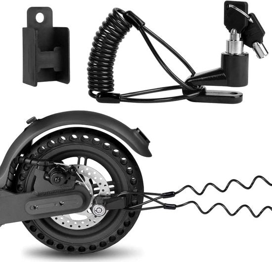 Blocco freno anti furto scooter elettrico, Adatto per Xiaomi M365 Nero