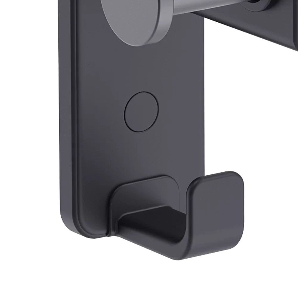 Porta abito a muro con 2 ganci nero opaco - Serie Blend