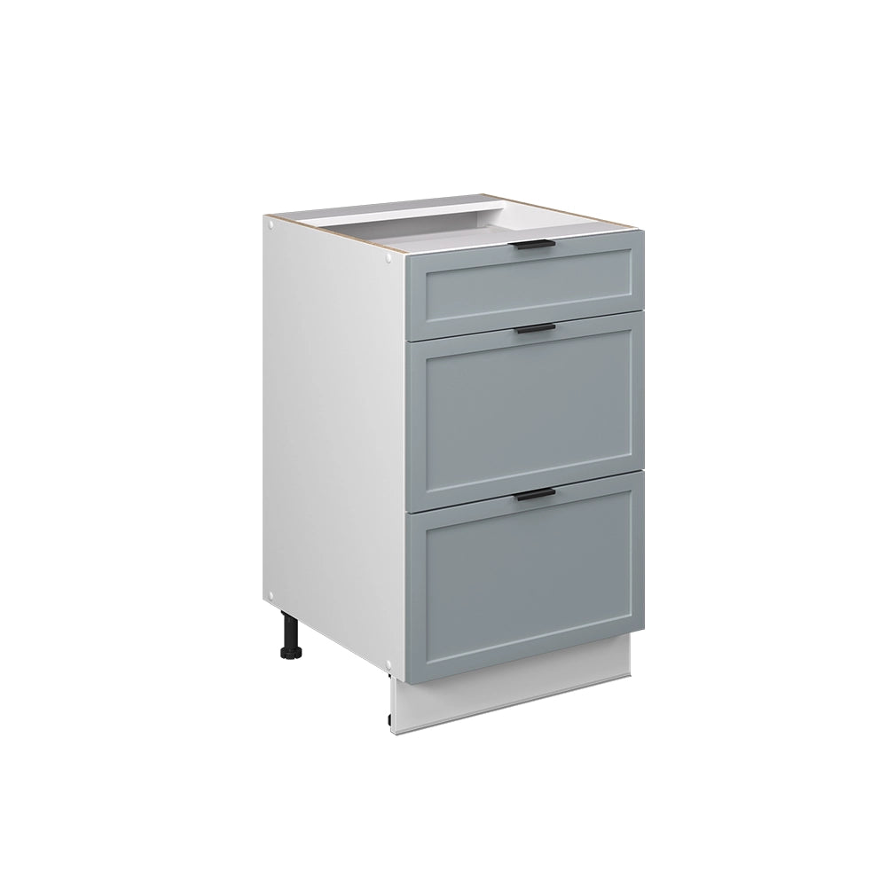 Vicco Mobiletto base per cucina Blu-grigio chiaro 50 cm senza piano di lavoro