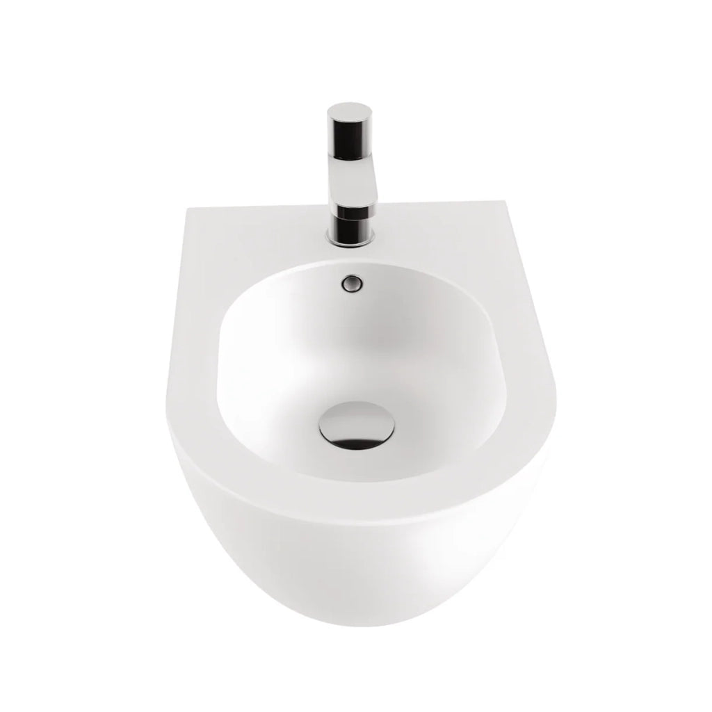 Bidet Sospeso Azzurra Ceramica "Comoda" Bianco Opaco