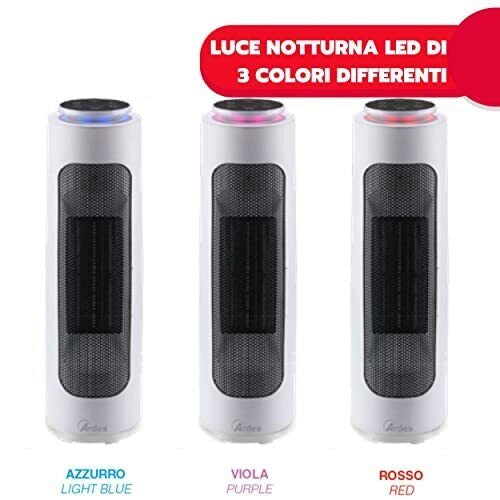 Ardes AR4P20 stufetta elettrica Interno Grigio, Bianco 2000 W Riscaldatore ambiente elettrico con ventilatore