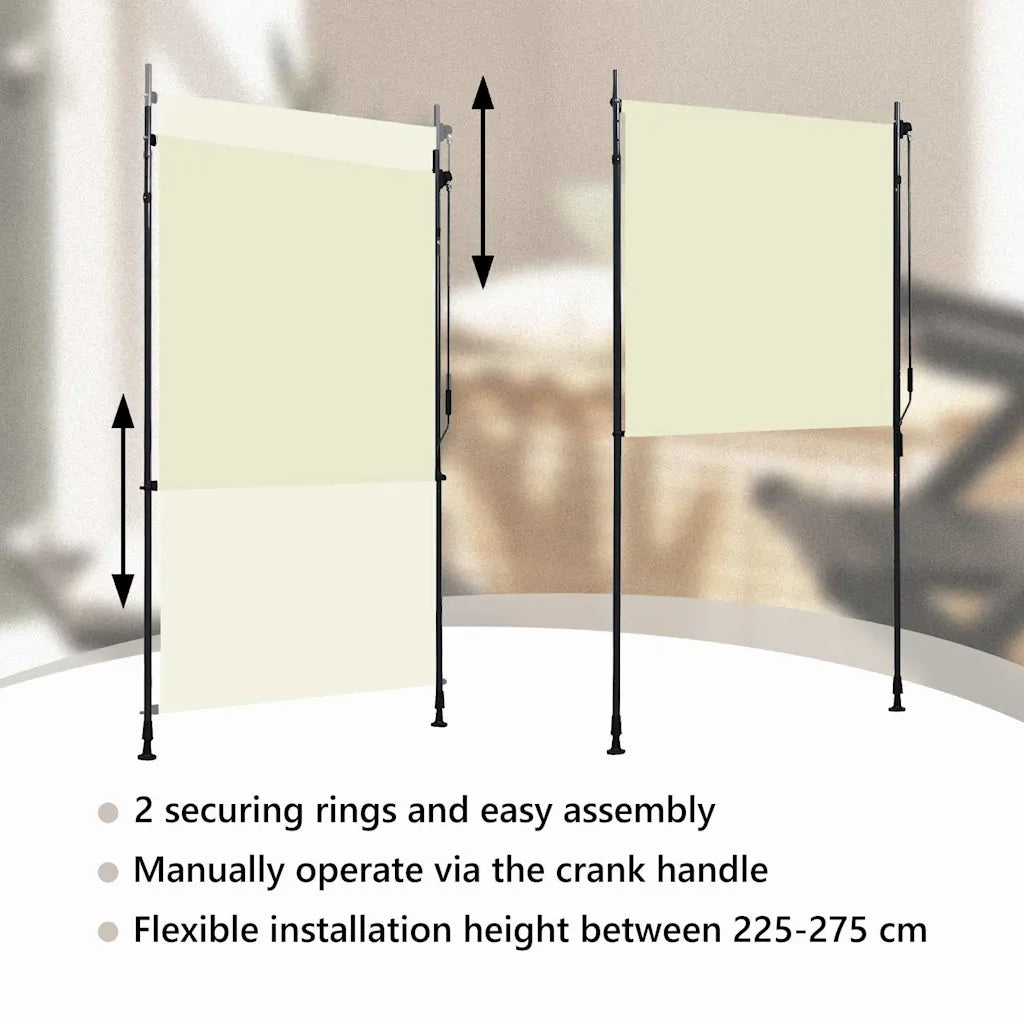 Tenda a rullo | Tenda avvolgibile per Esterni 120x270 cm Crema