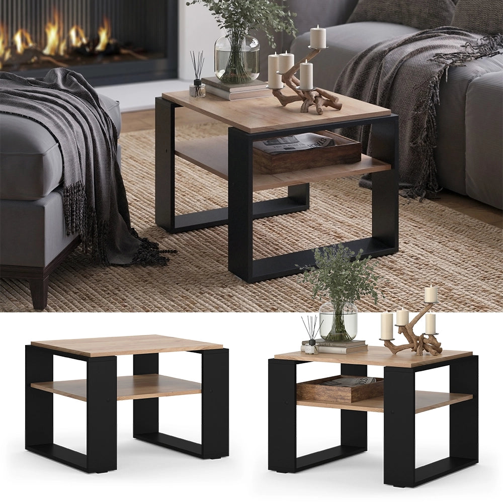 Vicco Tavolino da salotto Quercia dorata 65.6 x 55,8 cm con ripiano