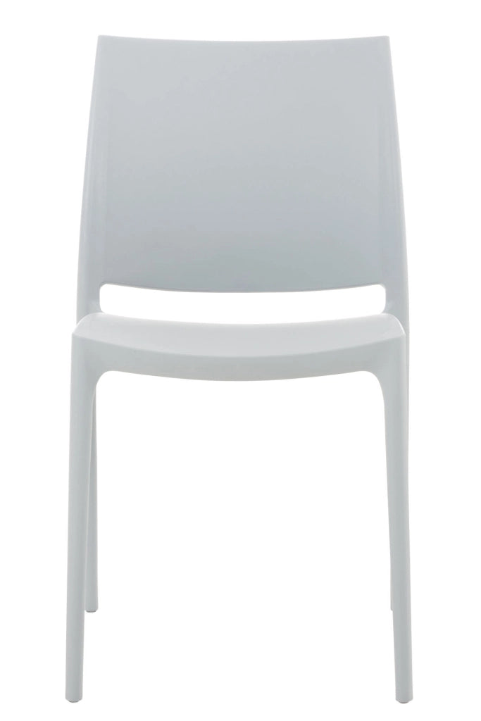 Sedia outdoor Maya impilabile grigio chiaro