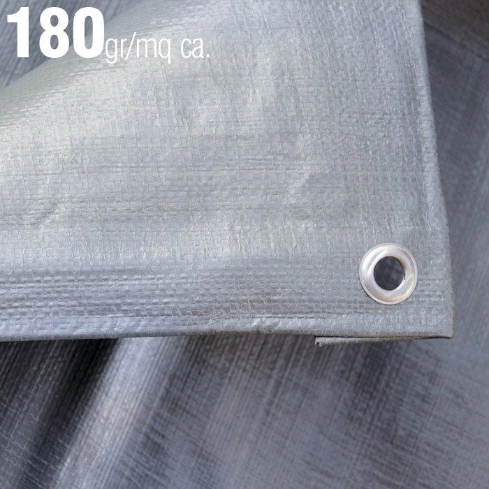 Telo occhiellato 2x3 mt gr 180 grigio