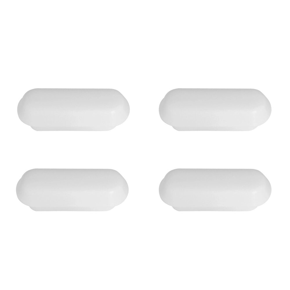 Paracolpi wc ad incastro ovali con superficie a rilievo 45x16 mm in plastica 4 pezzi