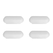Paracolpi wc ad incastro ovali con superficie a rilievo 45x16 mm in plastica 4 pezzi