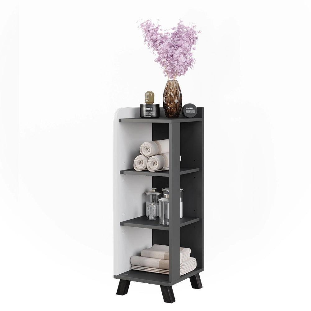 Vicco mobiletto bagno Antracite/bianco 30 x 90 cm con 4 ripiani