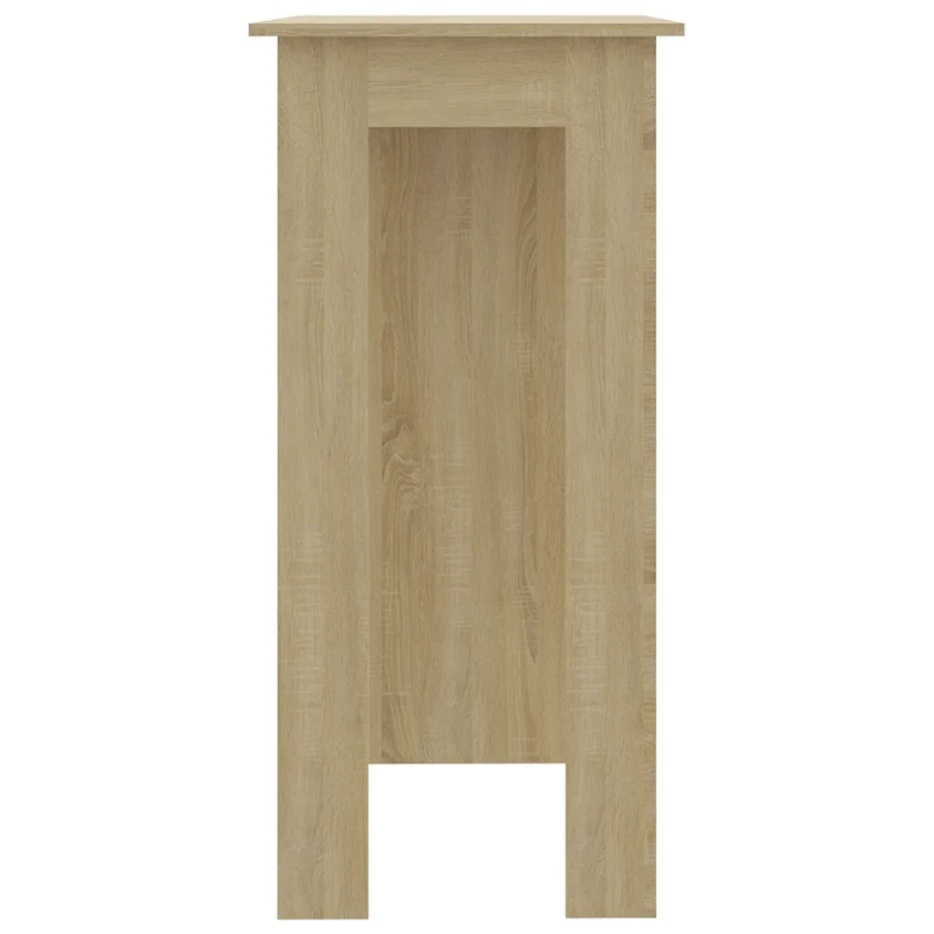 Tavolino da Bar con Ripiani Sonoma 102x50x103,5cm in Truciolato 809461