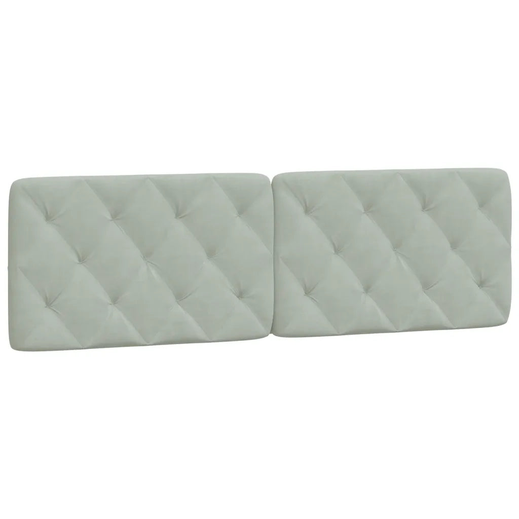 Cuscino Testiera Grigio Chiaro 160 cm in Velluto CFW6460718
