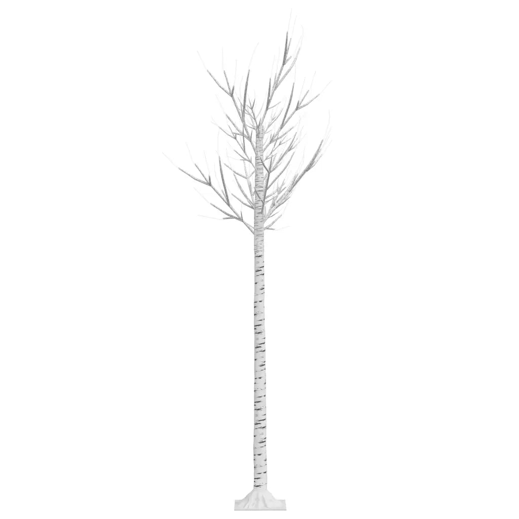 Albero Natale 200 LED 1,8 m Salice Bianco Caldo Interno Esterno 332956