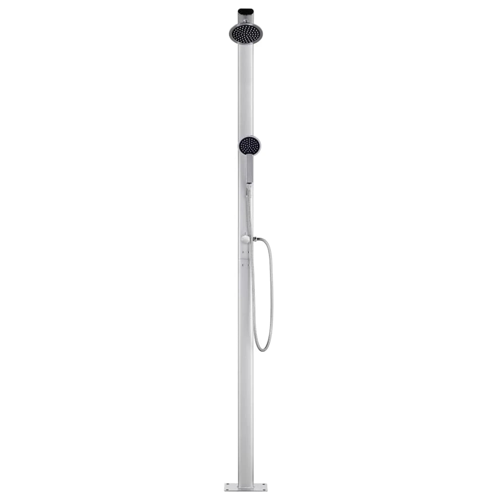 Doccia da giardino con base 220 cm alluminio marrone 02_0042046