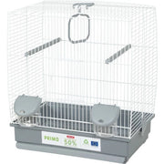 Gabbia per uccelli - Carla - Plastica riciclata - 2 trespoli - 2 mangiatoie - Altalena