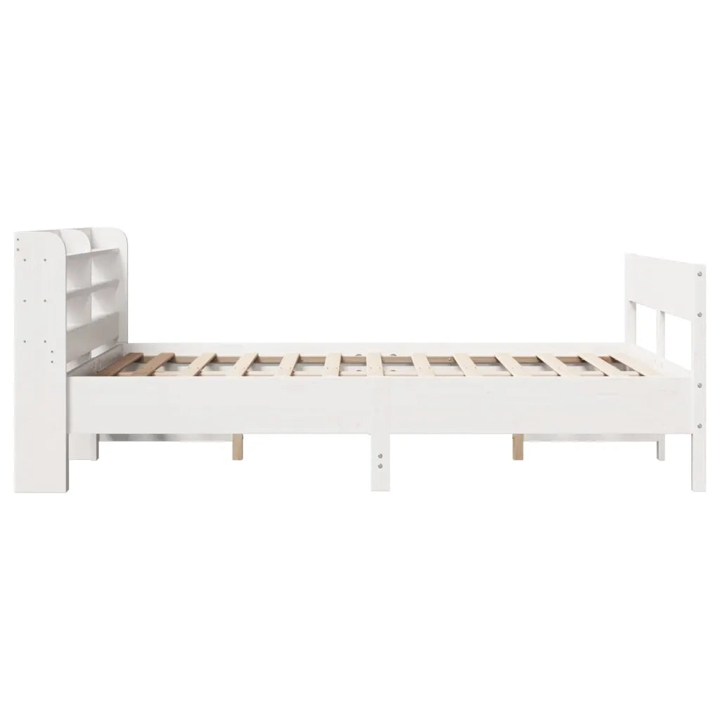 vidaXL Letto senza Materasso Bianco 140x190 cm Legno Massello di Pino
