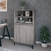 Credenza Grigio Sonoma 60x36x110 cm in Legno Multistratocod mxl 103469