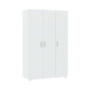 Guardaroba 3 ante Pettineo, Mobile camera da letto, Cabina armadio portabiti, Armadio appendiabiti, 111x52 h179 cm, Bianco
