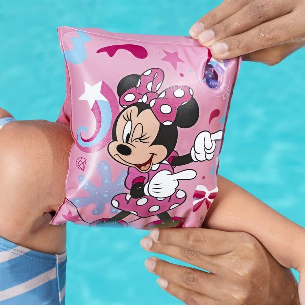 Trade Shop - Braccioli Gonfiabili Minnie Valvole Sicurezza Accessori Mare Piscina 23x15cm 019968 -