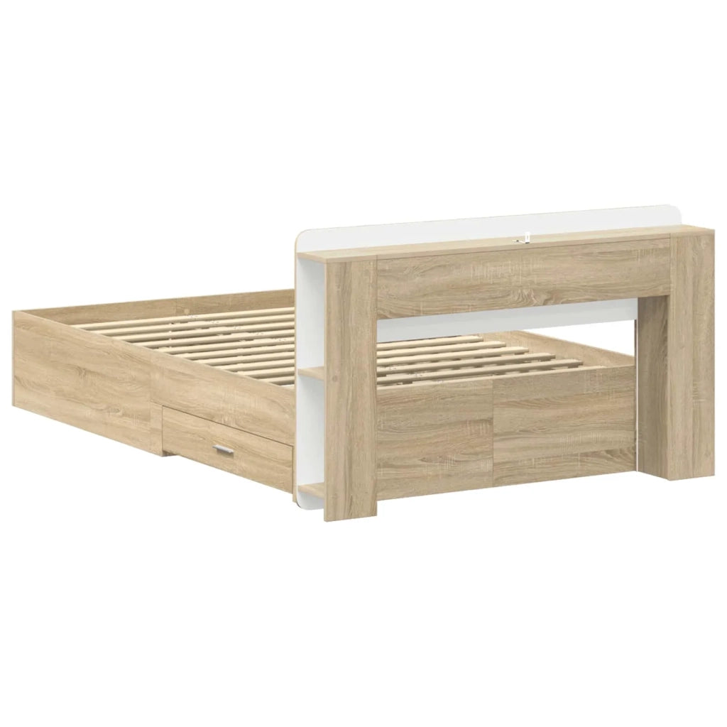 Telaio del letto con storage Rovere Sonoma 120 x 200 cm 3433747