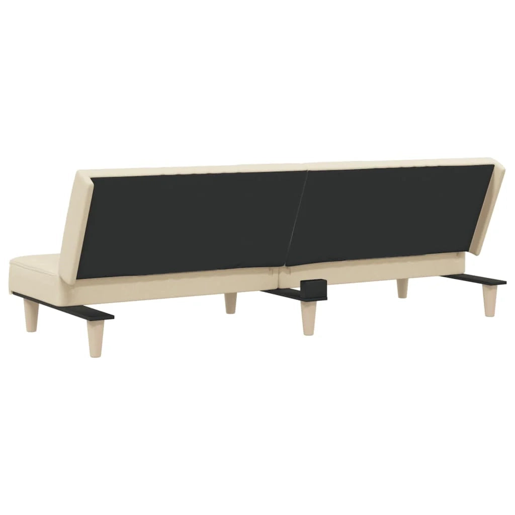 Divano letto in tessuto crema 02_0019254