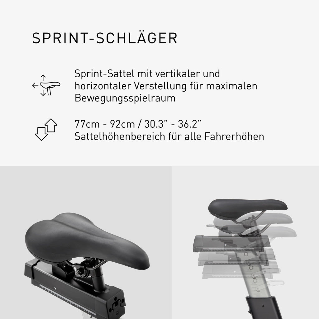 Ergometro fitness bike - Adidas - Casa/Appartamento - Modello C-21x - Ruota ad inerzia 16 KG - Schermo LED