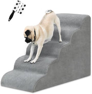 Trappola per cani per letto e divano, trappola per animali domestici con schium duratura alta densità e copertura lavabile e rotolo per la rimozione del pelo di animale, riduce lo sforzo sulle articolazioni del vostro animale domestico, colore grigio