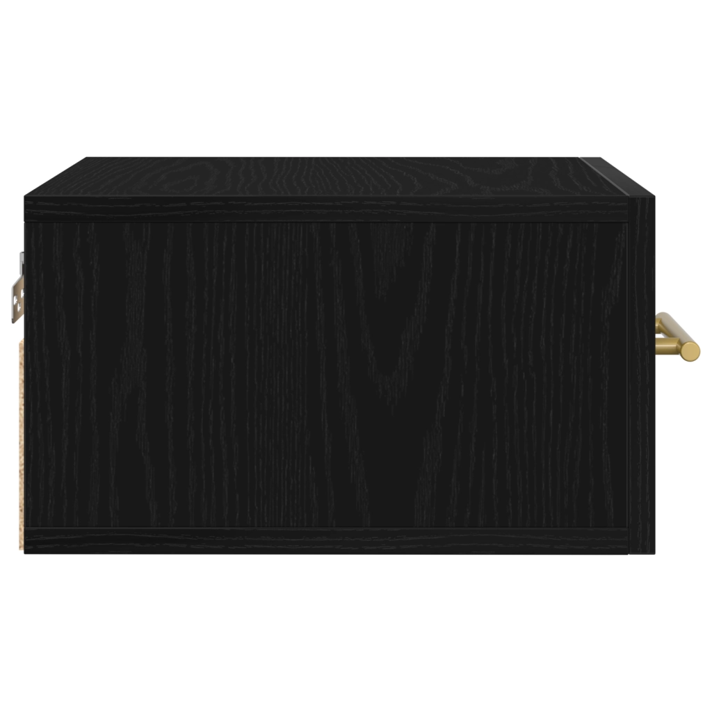 ComÃ² da Letto Montato a Muro Rovere Nero 35x35x20 cm