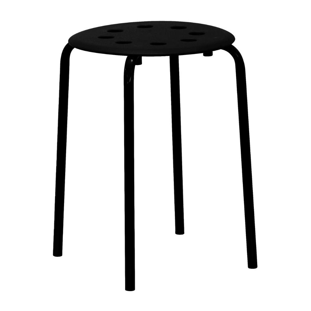 Sgabello impilabile H2008 neroo con gambe in metallo – Leggero, versatile e sempre pronto all'uso