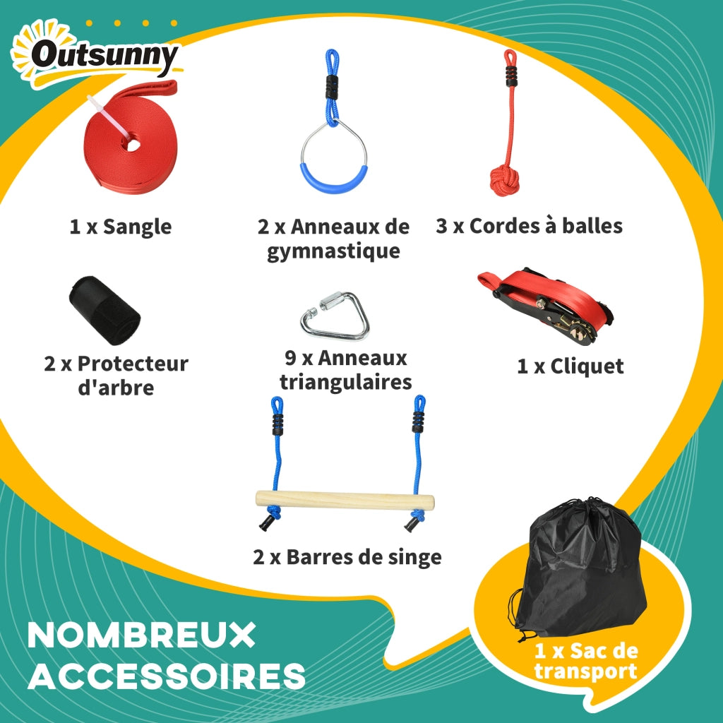 Percorso a ostacoli ninja per bambini ¨C Minimal ¨C Blu nero rosso