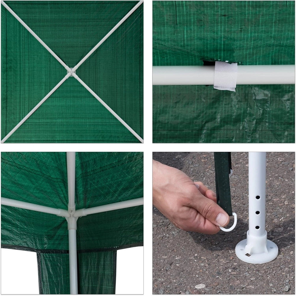 Trade Shop - Gazebo 3x3mt Tenda Esterni Arredo Giardino Antipioggia Idrorepellente Verde 182007 -