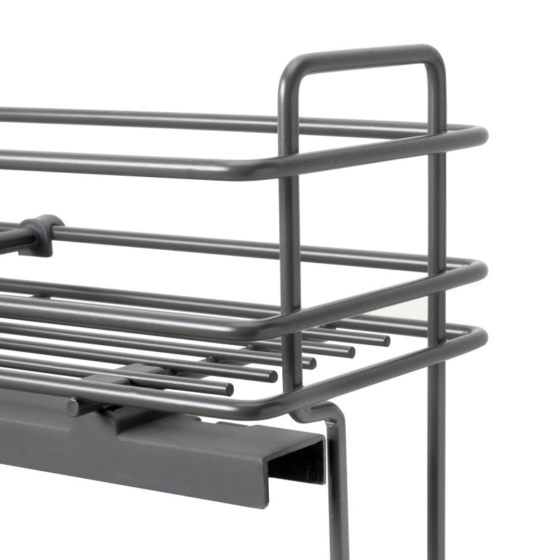 TitaneMax portabottiglie laterale estraibile con chiusura soft, modulo 150 mm, Acciaio, Grigio antracite