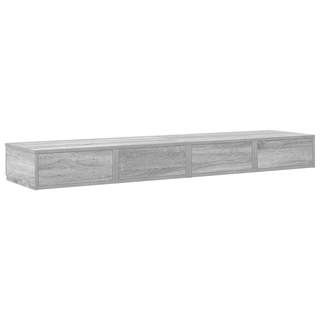 Cassetti per letto | Comodino | Armadio da Notte | Mobiletto da notte Grigio Sonoma 135 x 36,5 x 16,5 cm
