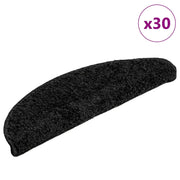 Tappetini per scale 30 pz 56x17x3 cm Nero Semicircolari 3365800